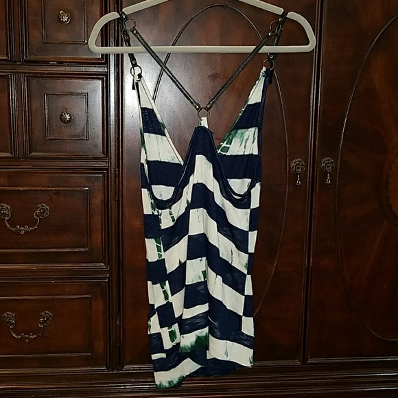 Daytrip by Buckle Vest Tank Ocean Cream Navy Top - Picture 6 of 6